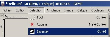 menu inverser sélection