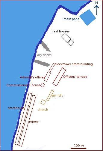 map of Chatham Dockyards